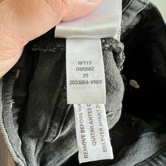 Madewell Perfect Vintage Straight Jean Women's 29 Faded Black High Rise Raw Hem - Picture 8 of 8